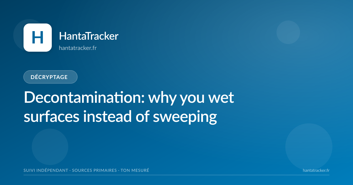 Decontamination: why you wet surfaces instead of sweeping — HantaTracker